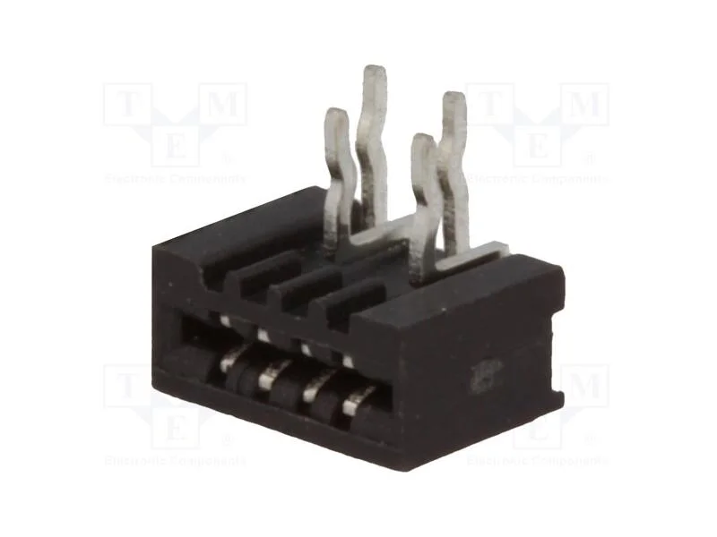 Conector: Ffc/Fpc, Angulares 90, Pin: 4, Non-Zif, Tht, Estanhado