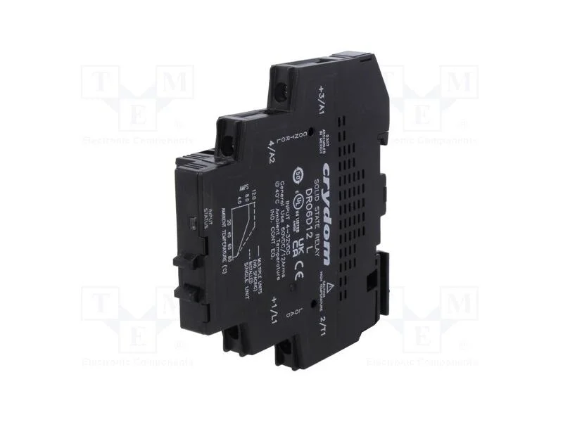 Rel&eacute;: Semicondutores, Ucoma: 4&divide;32vdc, 12a, 1&divide;60vdc, -30&divide;80c, Ip00