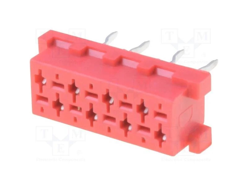 Fio-placa, tomada, f&ecirc;mea, PIN: 8, THT, para PCB, .