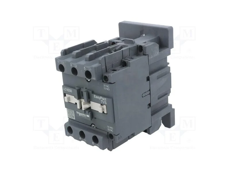 Contator: 3 polos, NO x3, Contatos auxiliares: NC.