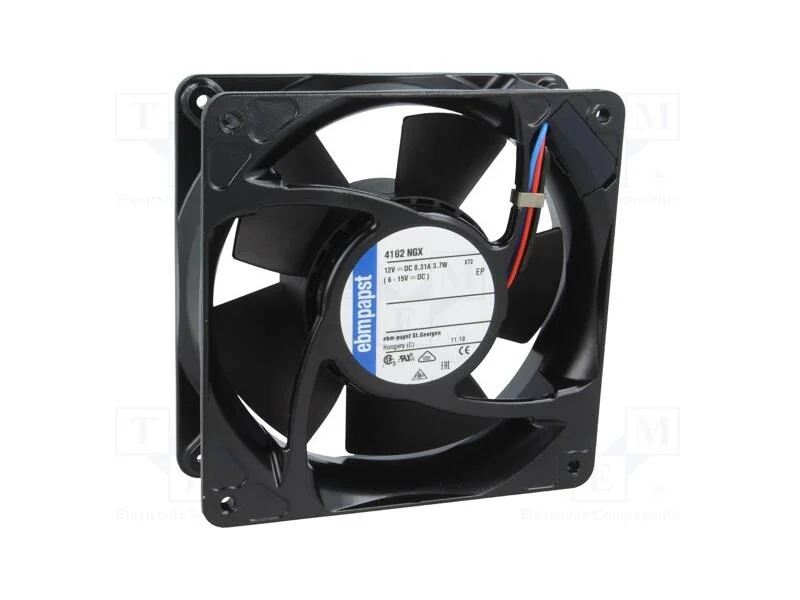 Ventilador: DC, transversal, 12VDC, 119x119x38mm,.