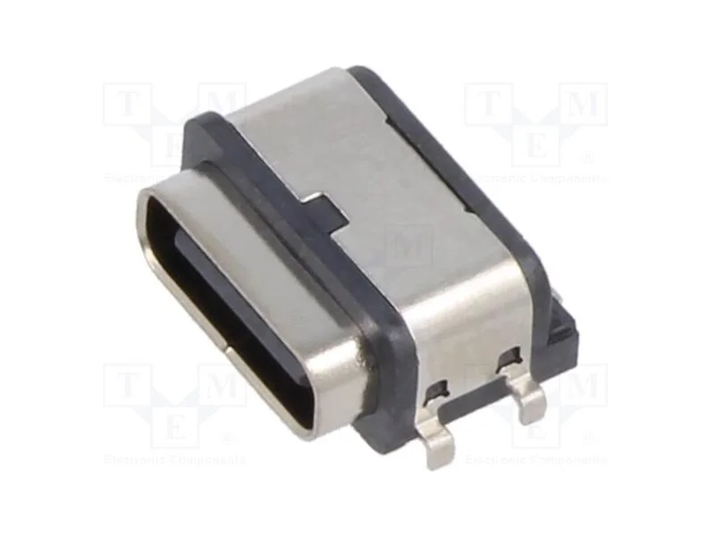 Tomada, Usb C, Smt, Pin: 6, Horizontais, Middle Board Mount, Ip67