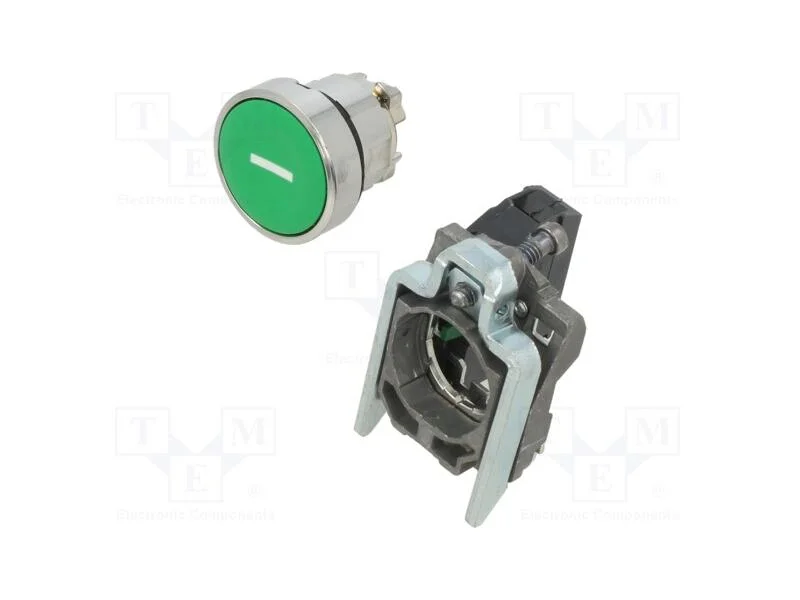 Interruptor: de Press&atilde;o, 22mm, No, Plano, Verde, 22mm, Harmony Xb4