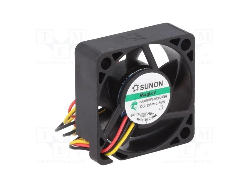 Ventilador: DC, transversal, 12VDC, 30x30x10mm, 5.