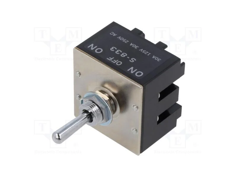 Interruptor: de Alavanca, Pos: 3, 3p3t, On-Off-On, 30a/250vac, S