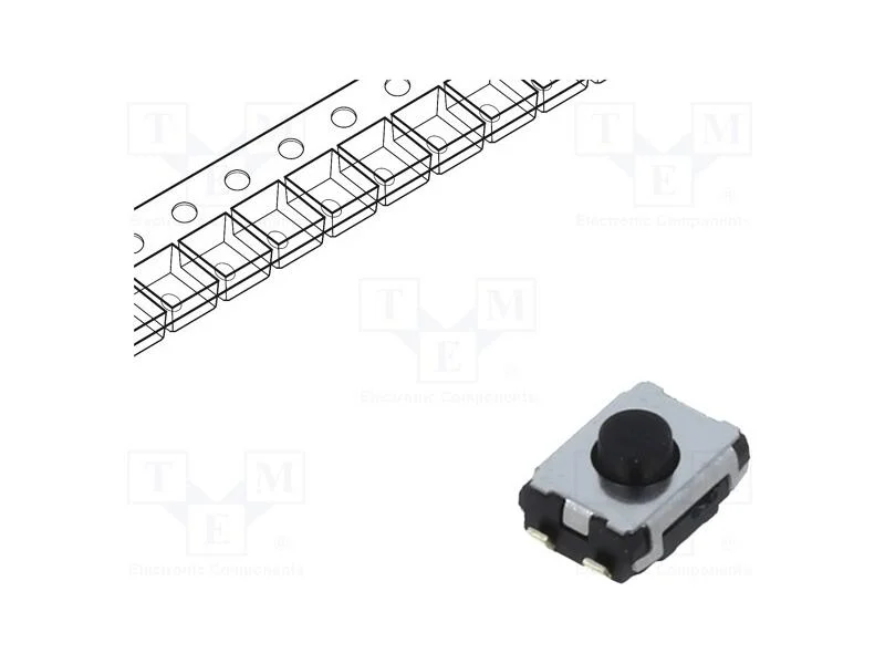 Microinterruptor Tact, Spst, Pos: 2, 0,02a/15vdc, Smt, N&atilde;o Disp.