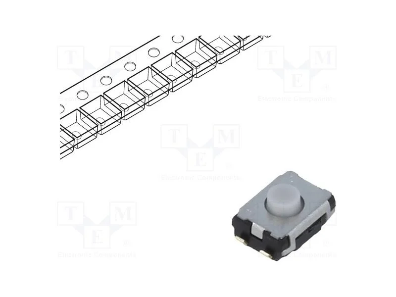 Microinterruptor Tact, Spst, Pos: 2, 0,02a/15vdc, Smt, N&atilde;o Disp.