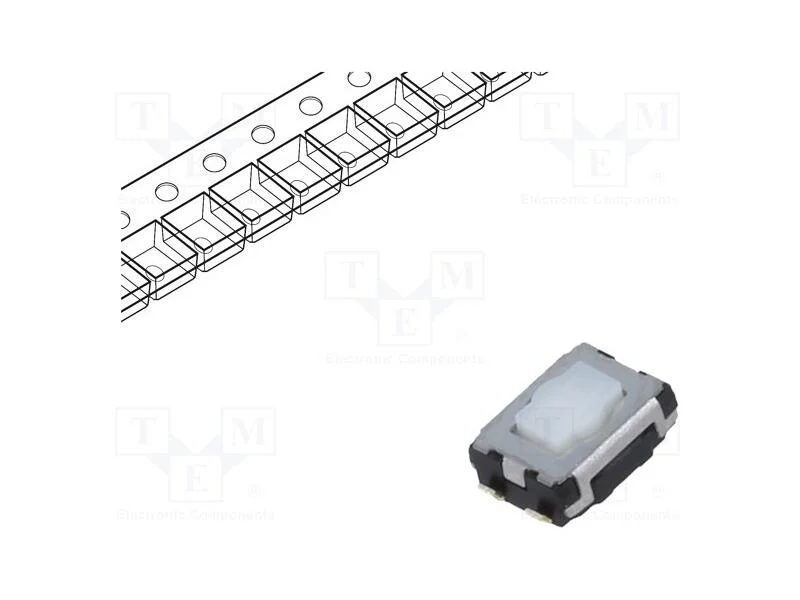 Microinterruptor Tact, Spst, Pos: 2, 0,02a/15vdc, Smt, N&atilde;o Disp.