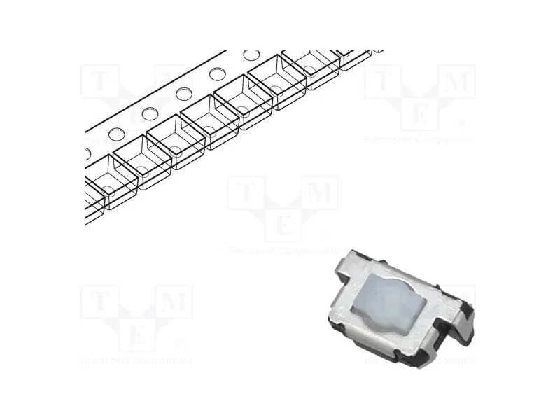 Microinterruptor Tact, Spst, Pos: 2, 0,02a/12vdc, Smt, 6x3,5x3,5mm