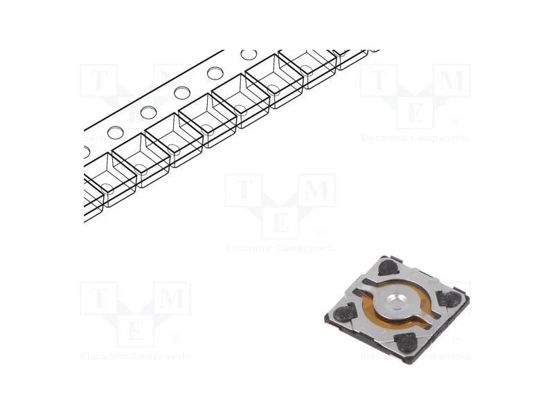 Microinterruptor Tact, Spst, Pos: 2, 0,02a/15vdc, Smt, 0,58mm, Evqp