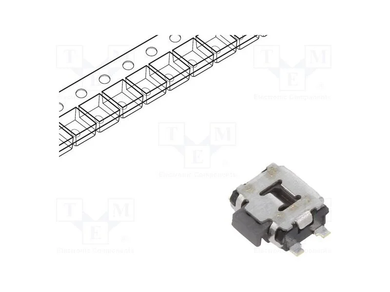 Microinterruptor TACT, SPST, Pos: 2, 0,05A/12VDC,.