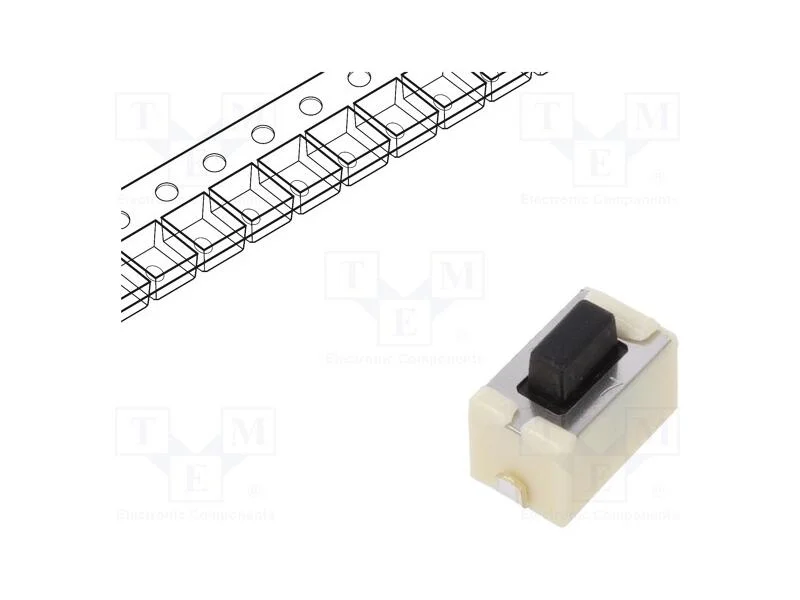 Microinterruptor Tact, Spst, Pos: 2, 0,05a/12vdc, 6x3,5x3,5mm, 5mm