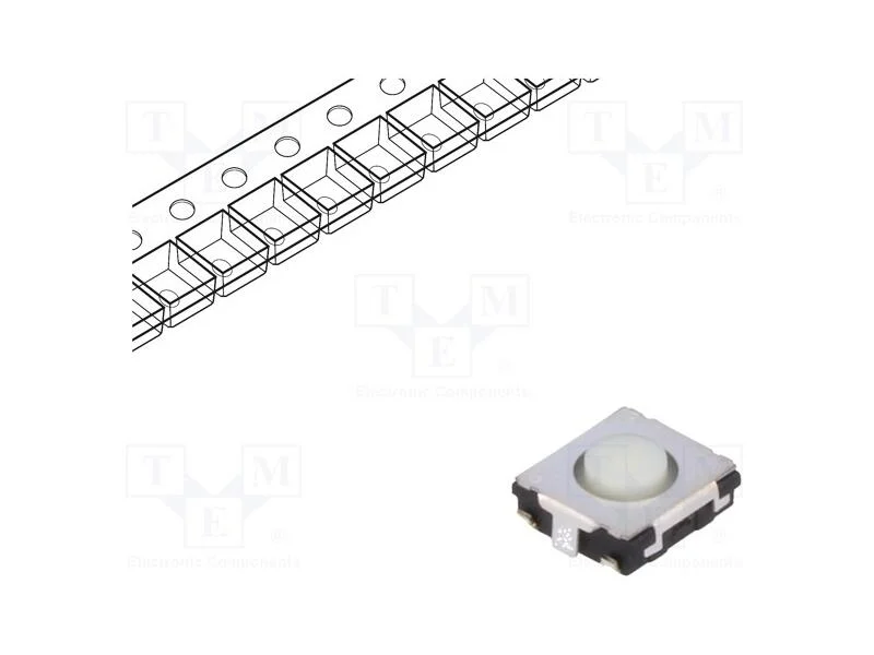 Microinterruptor Tact, Spst, Pos: 2, 0,02a/15vdc, Smt, N&atilde;o Disp.