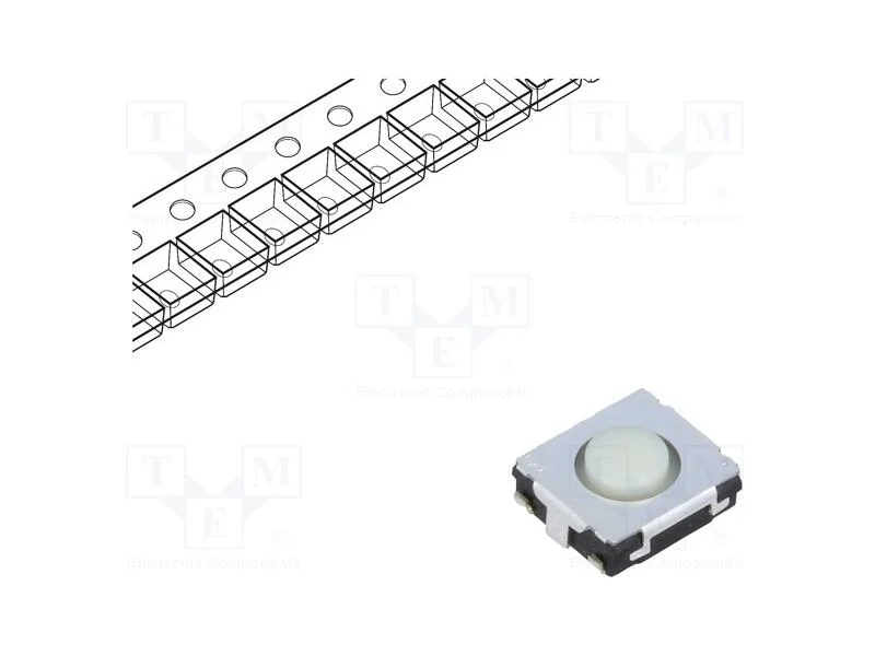 Microinterruptor Tact, Spst, Pos: 2, 0,02a/15vdc, Smt, N&atilde;o Disp.