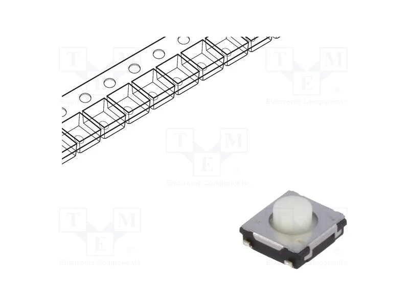 Microinterruptor Tact, Spst, Pos: 2, 0,02a/15vdc, Smt, N&atilde;o Disp.