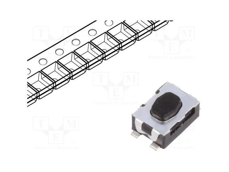 Microinterruptor Tact, Spst-No, Pos: 2, 0,05a/32vdc, Smt, 1,2n