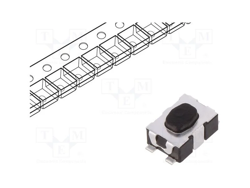 Microinterruptor Tact, Spst-No, Pos: 2, 0,05a/32vdc, Smt, 3n, 1,9mm