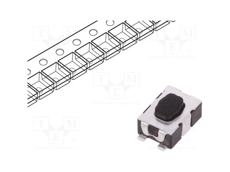 Microinterruptor Tact, Spst-No, Pos: 2, 0,05a/32vdc, Smt, 4n, 1,9mm