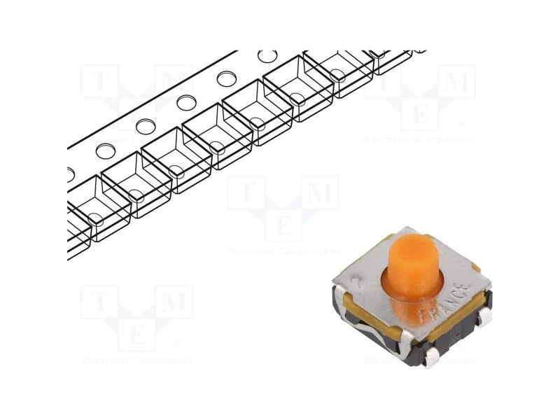 Microinterruptor Tact, Spst-No, Pos: 2, 0,05a/32vdc, Smt, 1,7n