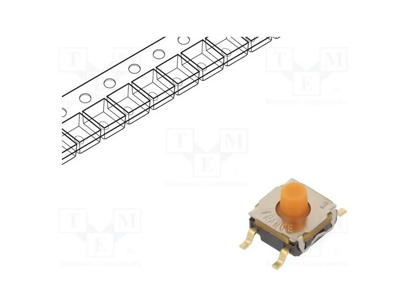 Microinterruptor Tact, Spst-No, Pos: 2, 0,01a/32vdc, Smt, 4n, 5,2mm