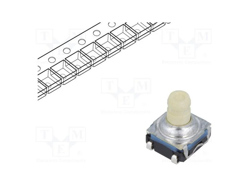 Microinterruptor Tact, Spst-No, Pos: 2, 0,05a/32vdc, Smt, 7,7mm