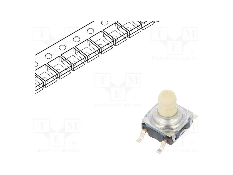 Microinterruptor Tact, Spst-No, Pos: 2, 0,05a/32vdc, Smt, 7,7mm