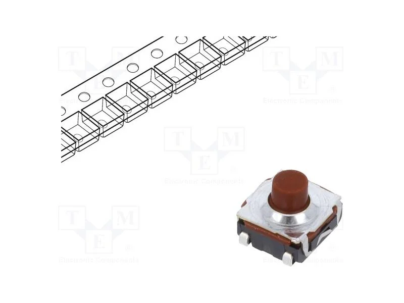 Microinterruptor Tact, Spst-No, Pos: 2, 0,05a/32vdc, Smt, 3,5n
