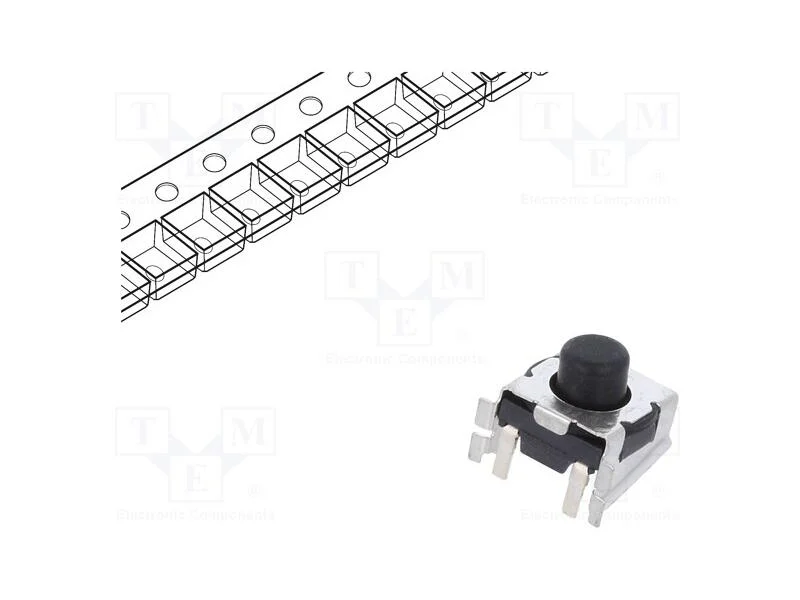 Microinterruptor Tact, Spst-No, Pos: 2, 0,03125a/32vdc, Smt, Ip57