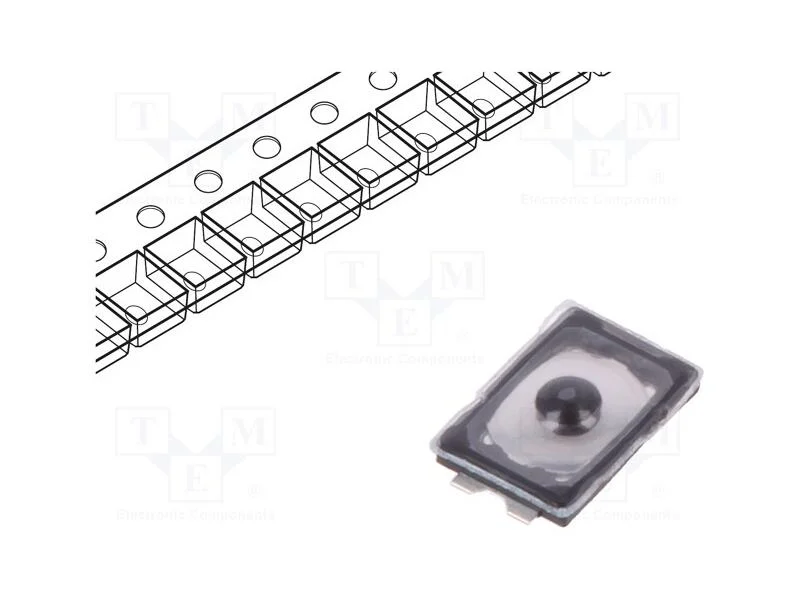 Microinterruptor Tact, Spst-No, Pos: 2, 0,02a/15vdc, Smt, 1,6n
