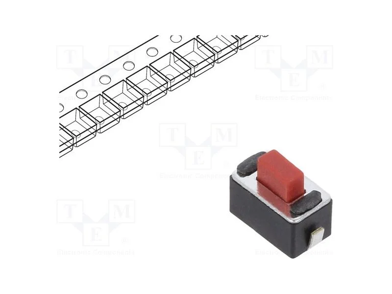 Microinterruptor Tact, Spst-No, Pos: 2, 0,05a/12vdc, Smt, 0,25n