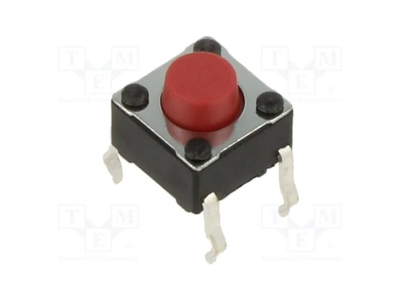 Microinterruptor Tact, Spst-No, Pos: 2, 0,05a/12vdc, Tht, 2,6n