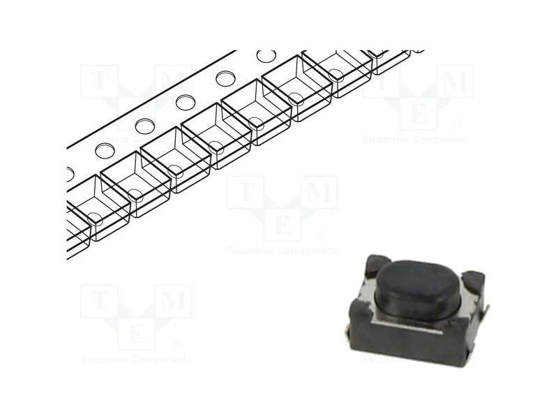 Microinterruptor Tact, Spst-No, Pos: 2, 0,05a/16vdc, Smt, 1,6n