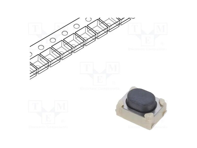 Microinterruptor Tact, Spst-No, Pos: 2, 0,05a/16vdc, Smt, 0,4n
