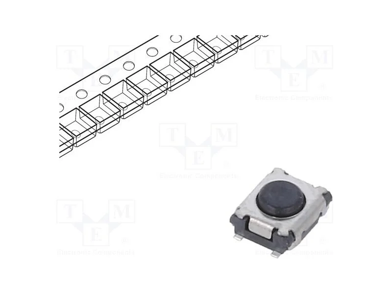 Microinterruptor Tact, Spst-No, Pos: 2, 0,05a/12vdc, Smt, 1,6n