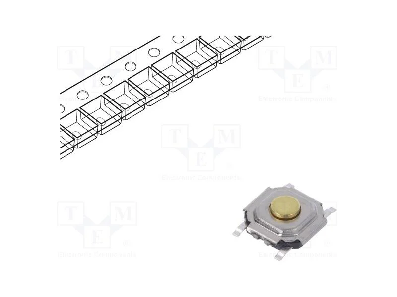 Microinterruptor Tact, Spst, Pos: 2, 0,05a/12vdc, Smt, 2,6n, 1,5mm