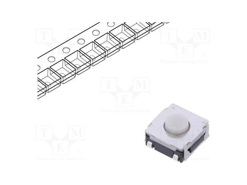 Microinterruptor Tact, Spst, Pos: 2, 0,05a/12vdc, Smt, 2,5n, 3,4mm