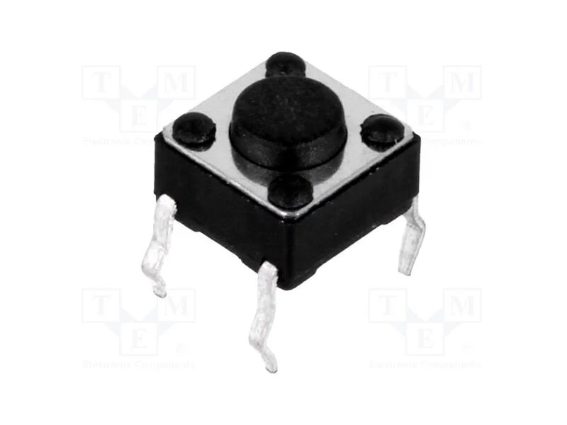 Microinterruptor Tact, Spst-No, Pos: 2, 0,05a/12vdc, Tht, 1n, 6x6mm