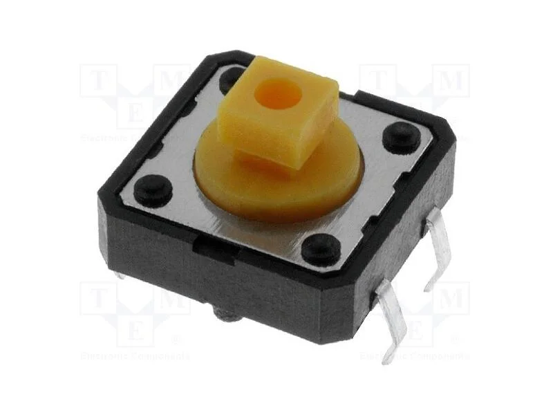 Microinterruptor Tact, Spst-No, Pos: 2, 0,05a/12vdc, Tht, 1,57n