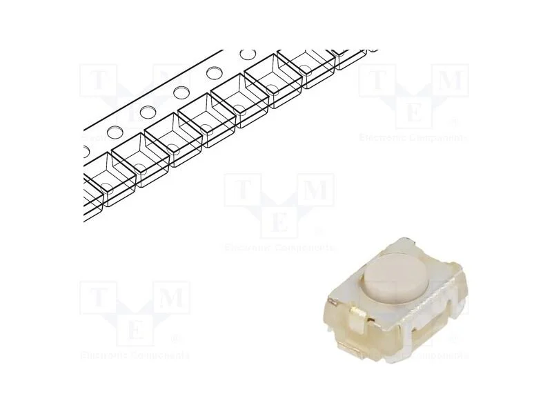 Microinterruptor Tact, Spst-No, Pos: 2, 0,05a/12vdc, Smt, 1,57n