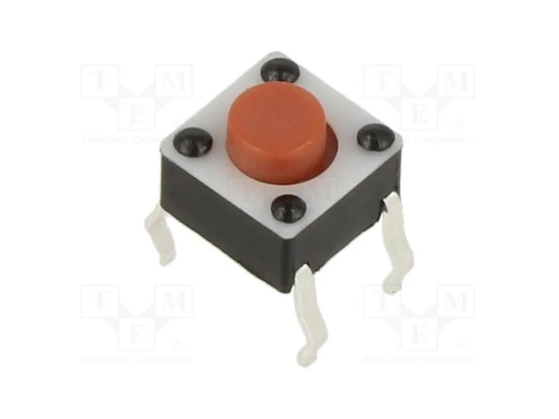 Microinterruptor Tact, Spst-No, Pos: 2, 0,05a/12vdc, Tht, 0,98n