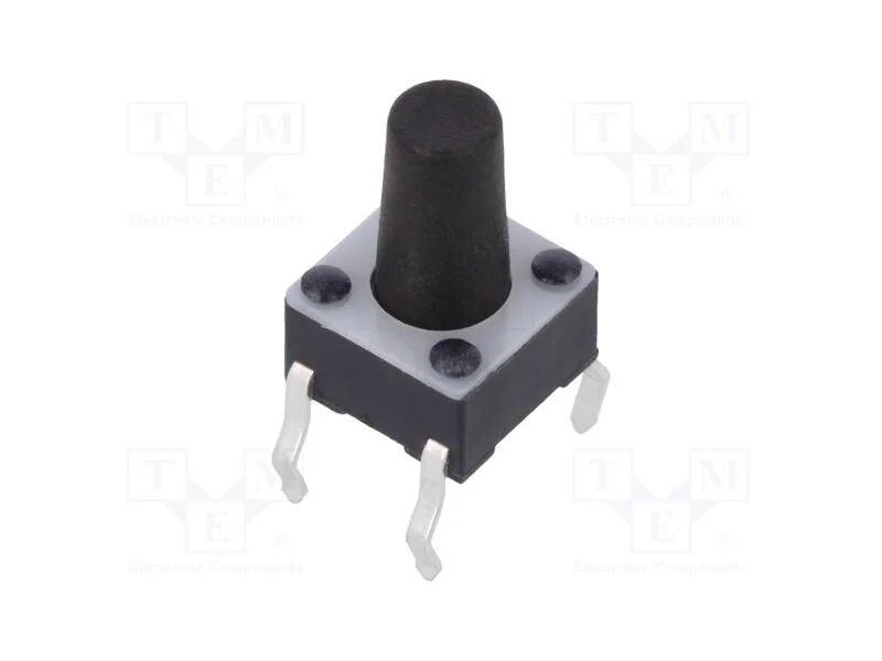Microinterruptor Tact, Spst-No, Pos: 2, 0,05a/12vdc, Tht, 1,57n