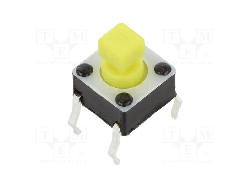 Microinterruptor Tact, Spst-No, Pos: 2, 0,05a/12vdc, Tht, 2,45n