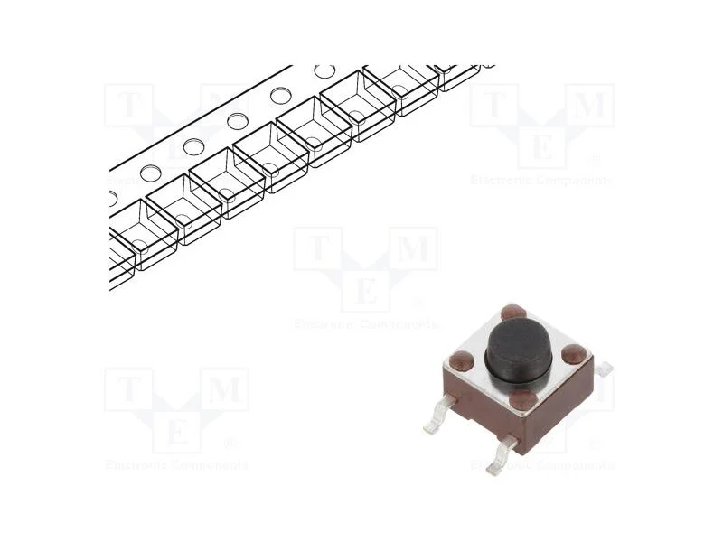 Microinterruptor Tact, Spst-No, Pos: 2, 0,05a/50vdc, Smt, 1,57n