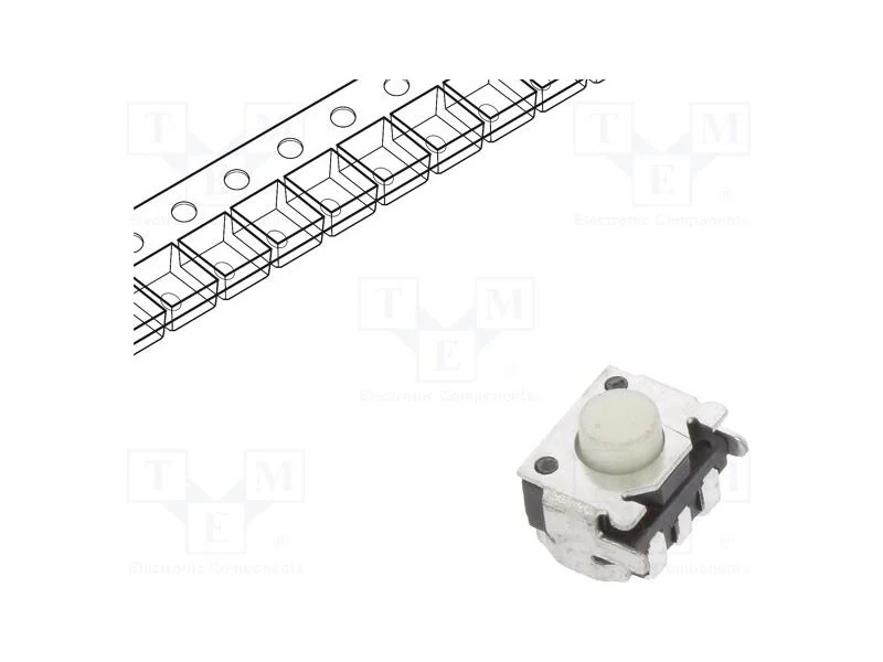 Microinterruptor Tact, Spst, Pos: 2, 0,05a/12vdc, Lateral,Smd