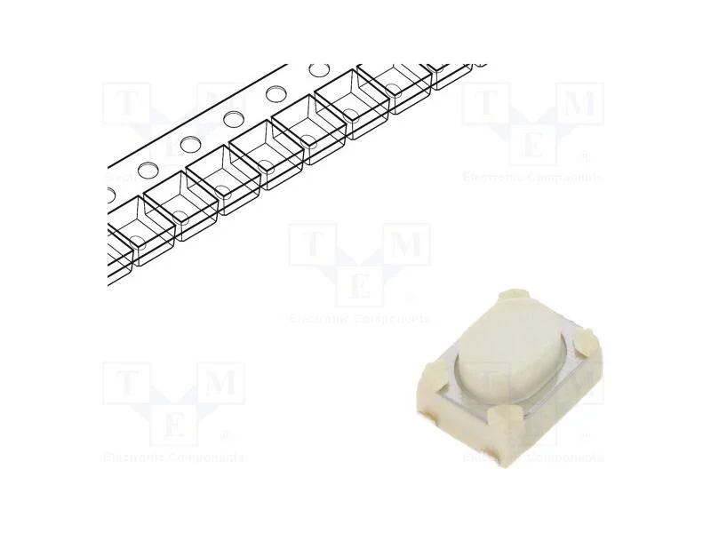 Microinterruptor Tact, Spst, Pos: 2, 0,05a/12vdc, Smd, N&atilde;o Disp.