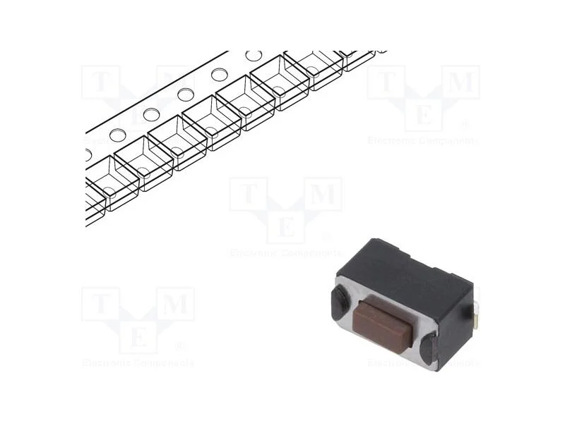 Microinterruptor Tact, Spst-No, Pos: 2, 0,05a/12vdc, Smd, 1,6n