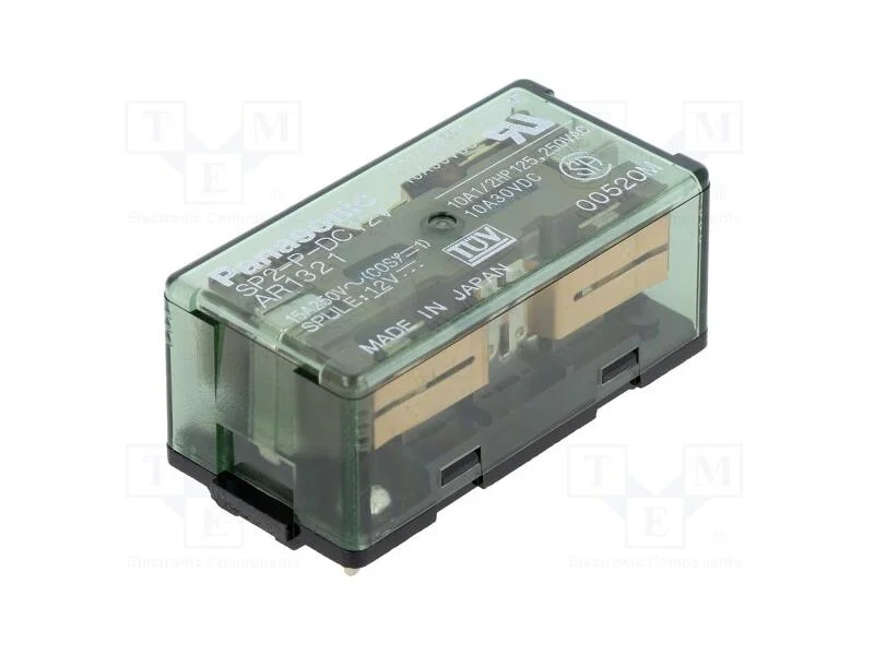 Rel&eacute;: eletromagn&eacute;tico, DPDT, Ubobina: 12VDC, Icon.