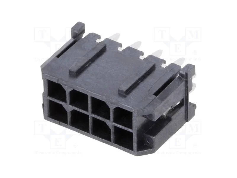 Conector: Fio-Placa, Micro-Fit 3.0, Pin: 8, Tomada, Macho, 3mm