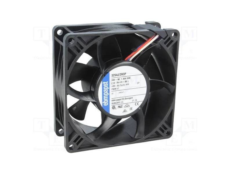 Ventilador: Dc, Transversal, 24vdc, 92x92x38mm, 265,2m3/H, 64dba