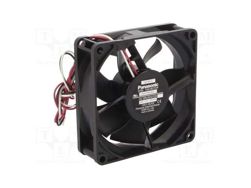 Ventilador: Dc, Transversal, 24vdc, 80x80x25mm, 70,2m3/H, 30dba